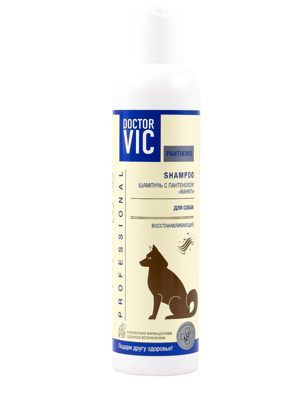Шампунь для собак Doctor VIC PROFESSIONAL с пантенолом, Ваниль, 250 мл