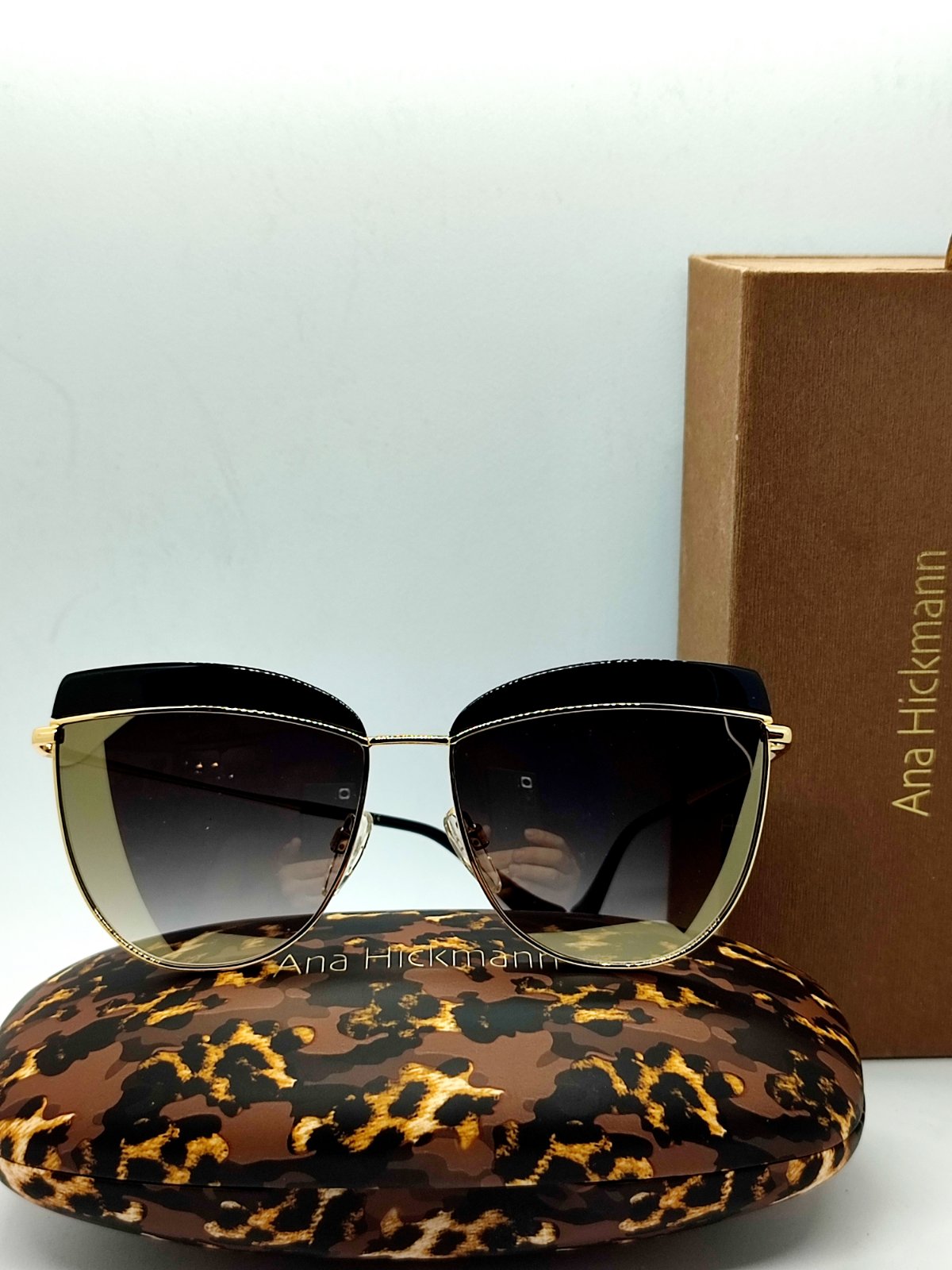 Солнцезащитные очки женские Ana Hickman AH3190A01 золотистые