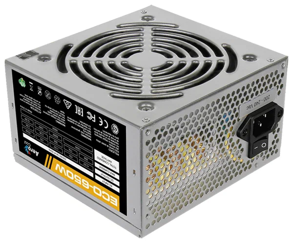

Блок питания AeroCool ECO 650W 650W, Серебристый, ECO 650W