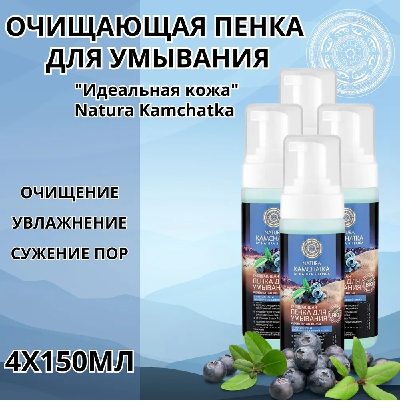 Очищающая пенка для умывания Идеальная кожа Natura Siberica 150 мл 4 шт