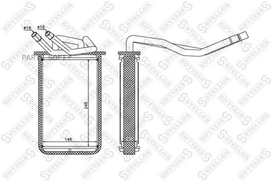 Радиатор Печки STELLOX 1035134SX