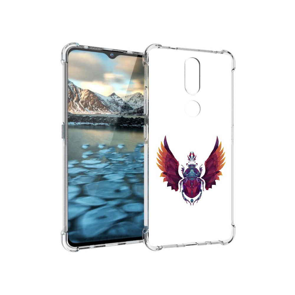 

Чехол MyPads Tocco для Nokia 2.4 алмазный скоробей (PT227049.107.219), Прозрачный, Tocco