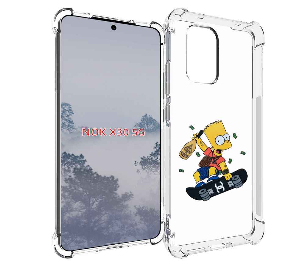 

Чехол MyPads барт-скейтер детский для Nokia X30 5G, Tocco