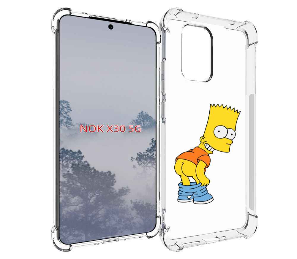 

Чехол MyPads барт-симпсон-довольный для Nokia X30 5G, Tocco