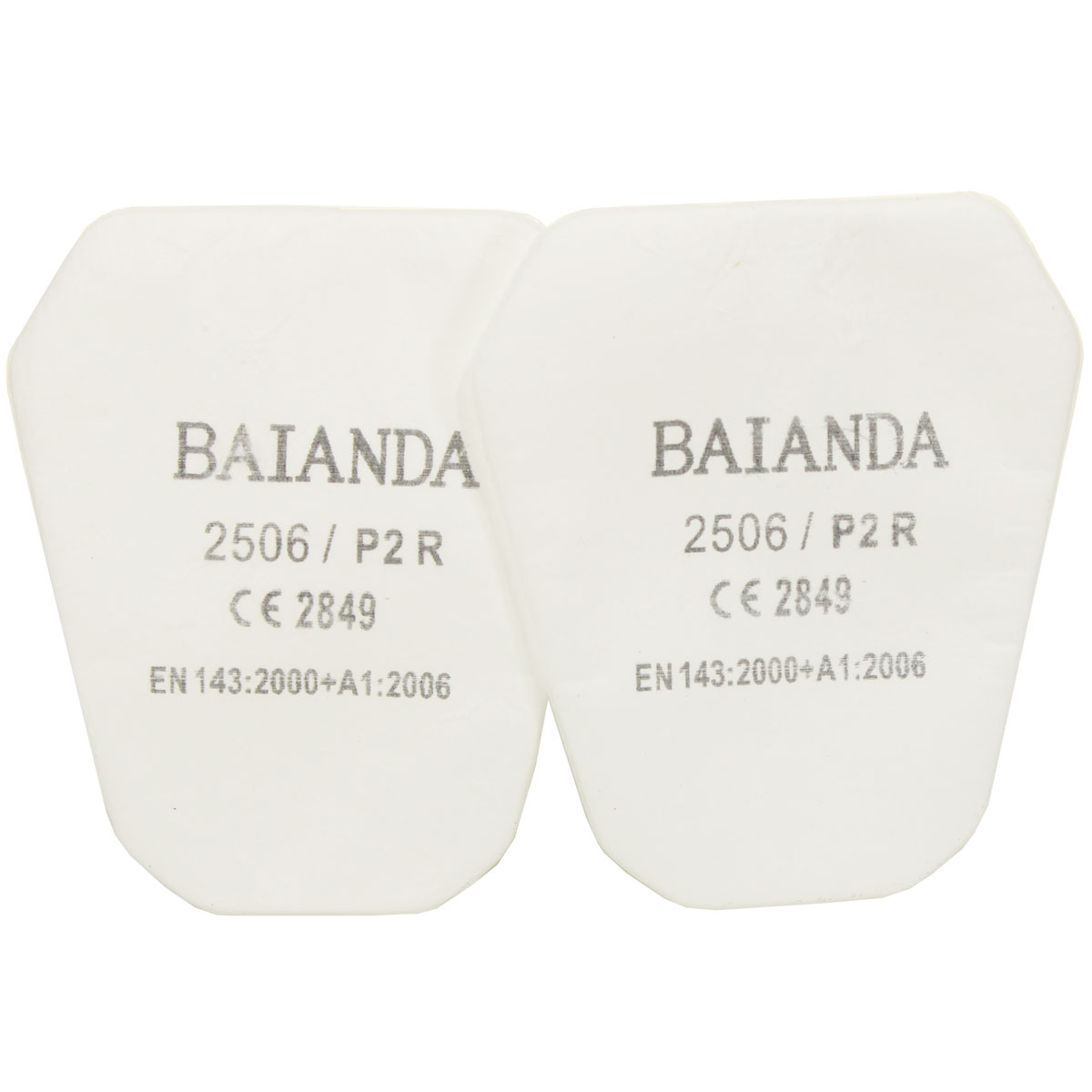 Комплект противоаэрозольных фильтров (предфильтров) BAIANDA 2506, класс P2R, 10 шт/уп держатели feq01 для противоаэрозольных фильтров baianda 1201 1203 2501 2502 2 шт уп