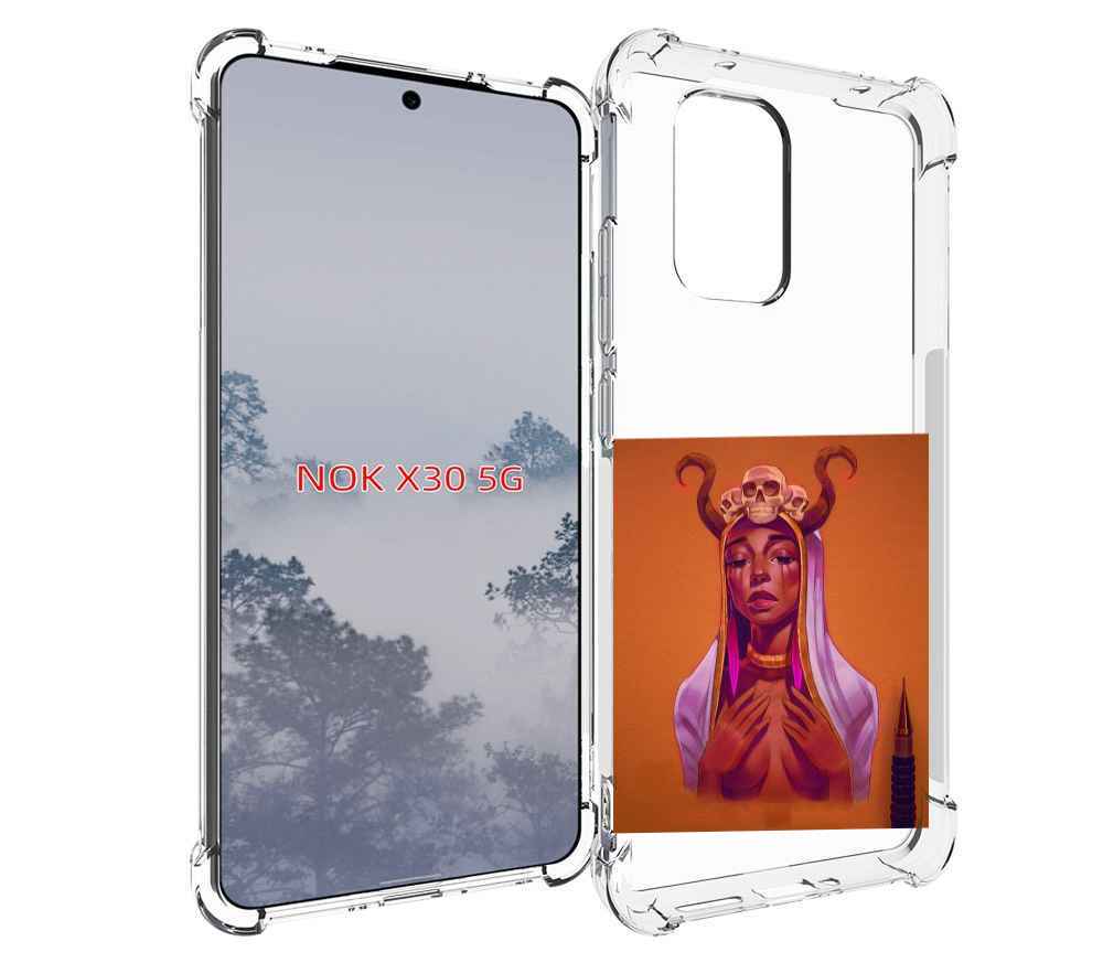 

Чехол MyPads античная-девушка для Nokia X30 5G, Tocco