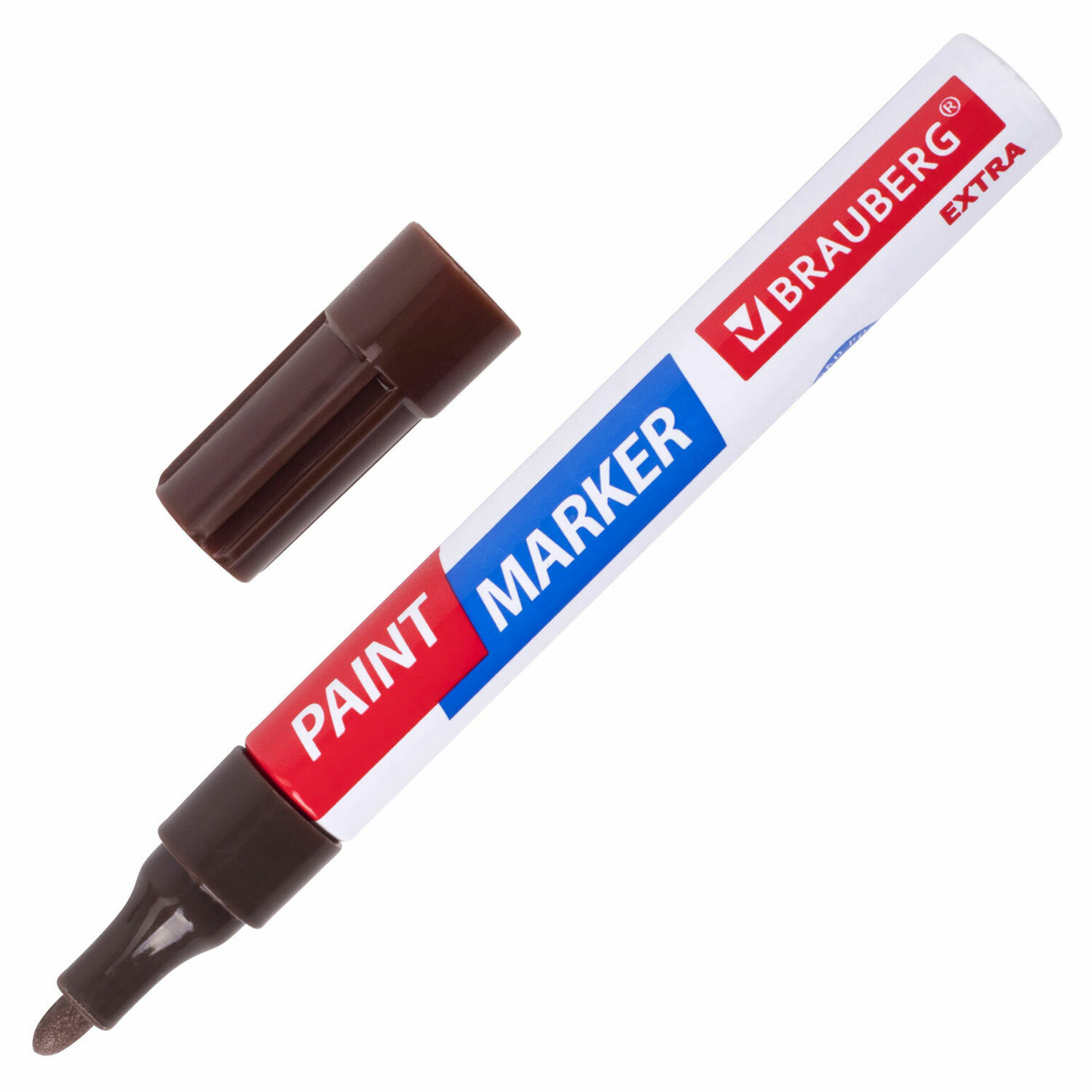 

Маркер-краска лаковый EXTRA (paint marker) 4 мм, КОРИЧНЕВЫЙ Brauberg 12 шт