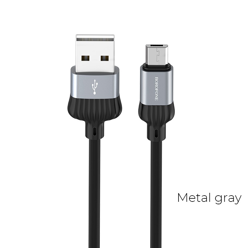 фото Кабель usb - usb borofone 1 м серый