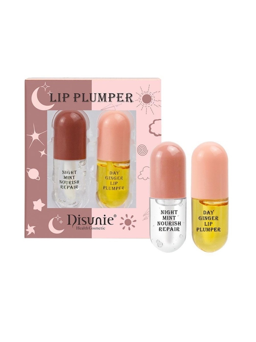 фото Набор увеличивающих блесков для губ disunie lip plumper 2 фазный