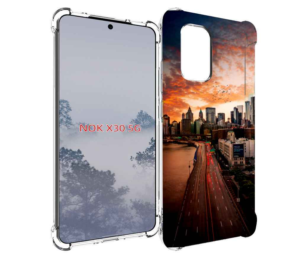 

Чехол MyPads американский город фото для Nokia X30 5G, Tocco
