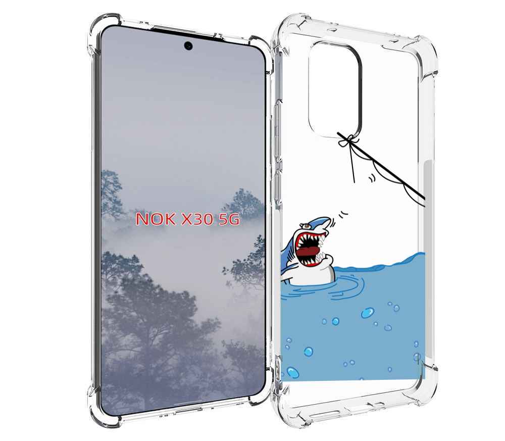 

Чехол MyPads акула-рисунок для Nokia X30 5G, Tocco
