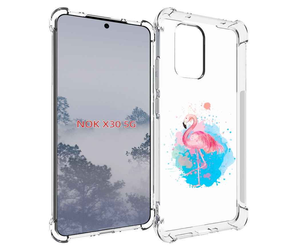 

Чехол MyPads акварельное-фламинго для Nokia X30 5G, Tocco
