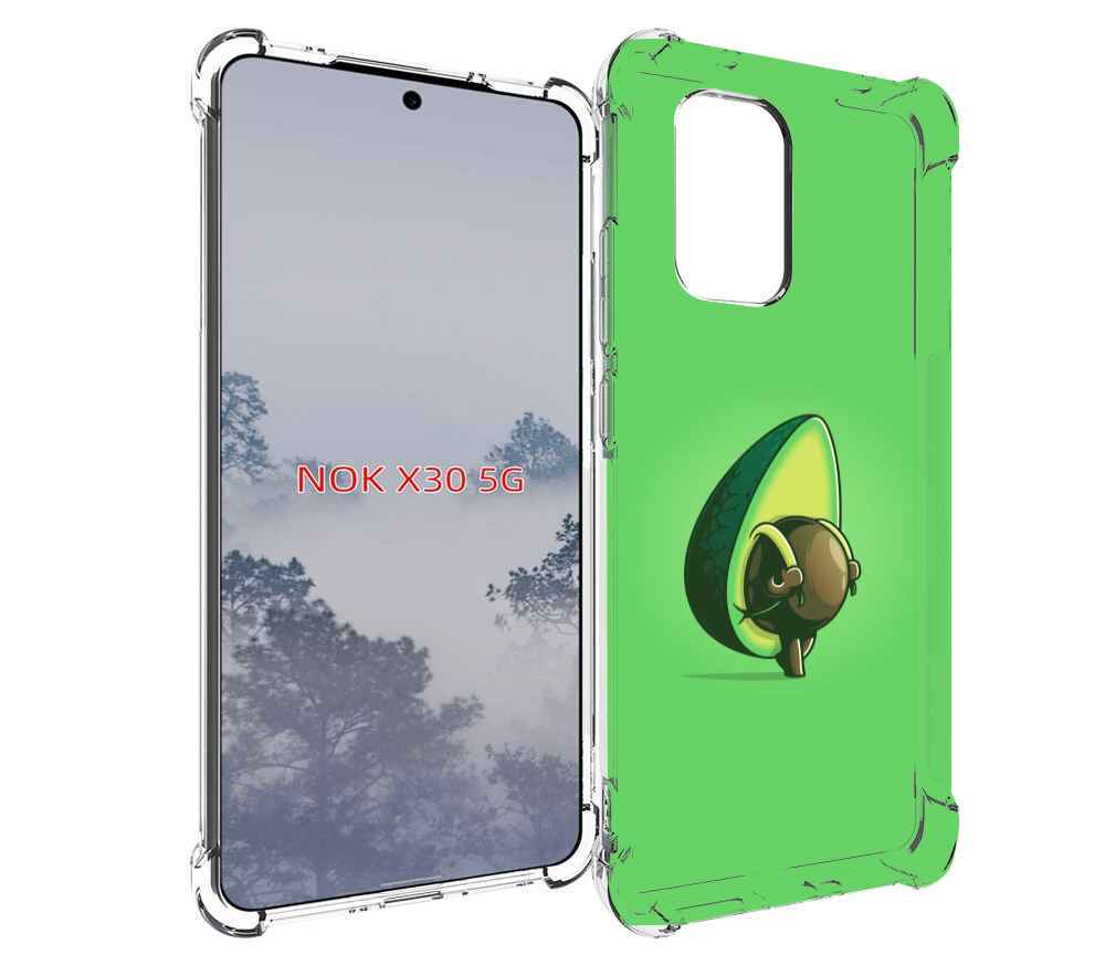 

Чехол MyPads авокадо с сумкой для Nokia X30 5G, Tocco