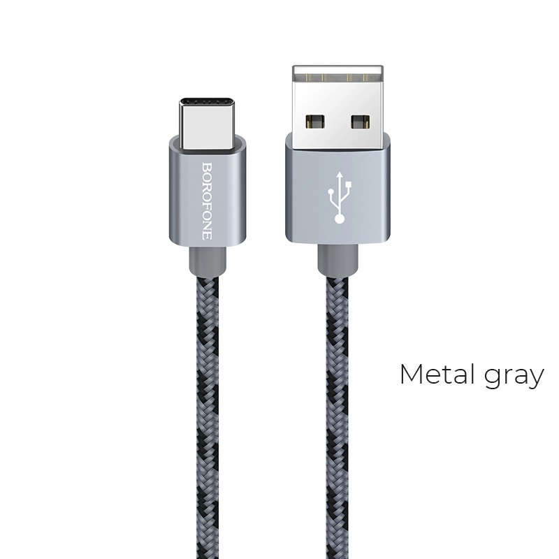

Кабель usb - usb Borofone 1 м серый