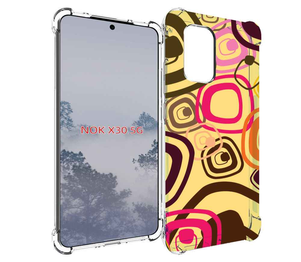 

Чехол MyPads абстракция-на-желтом-фоне для Nokia X30 5G, Tocco