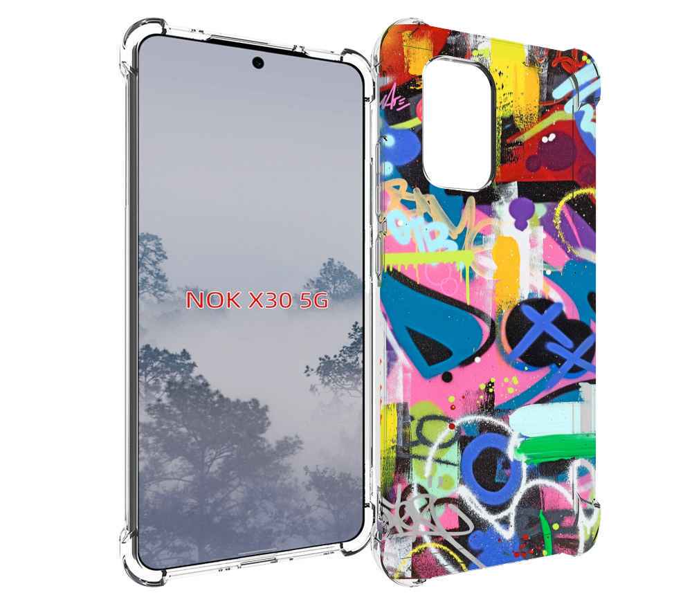 

Чехол MyPads абстракция-графити для Nokia X30 5G, Tocco