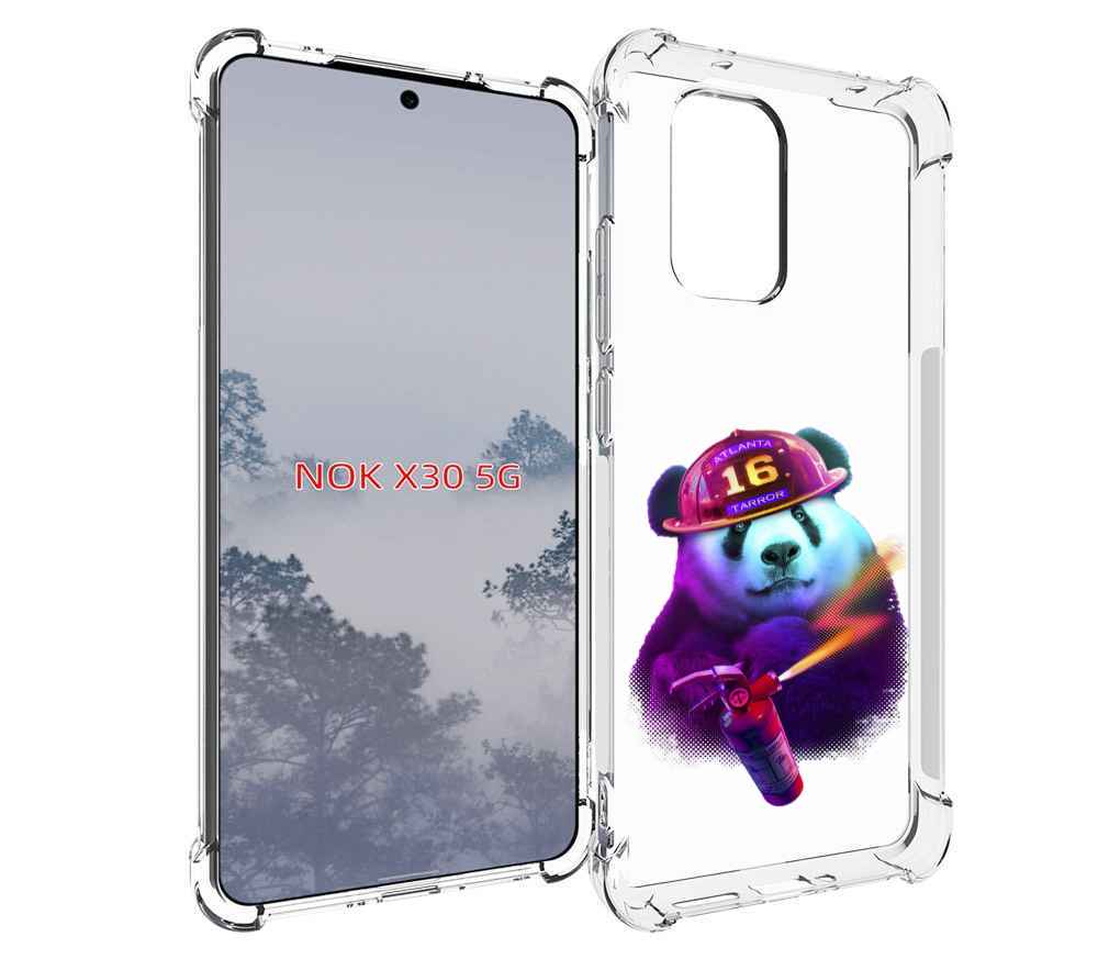 

Чехол MyPads Яркая панда детский для Nokia X30 5G, Tocco