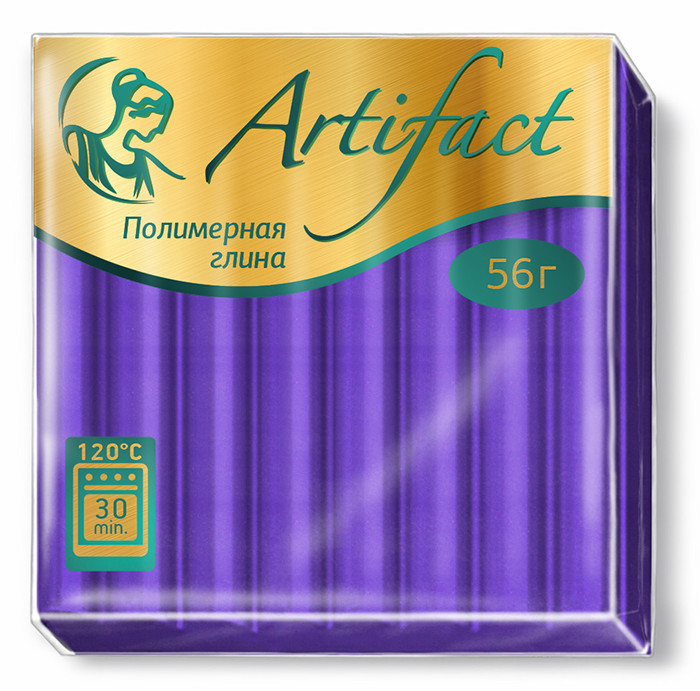 Полимерная глина Artifact, 56 грамм, флуоресцентный фиолетовый, АФ.821783/F6360