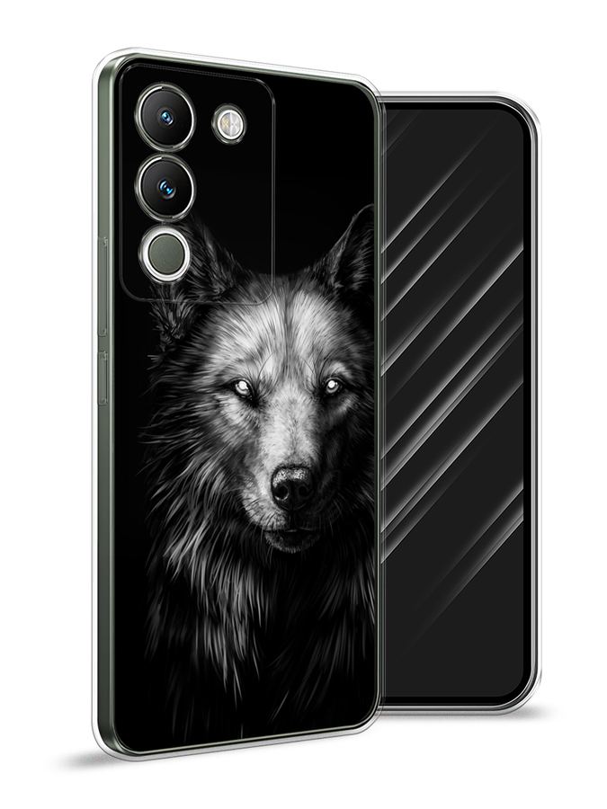 

Чехол Awog на Vivo V29e 5G "Волк черно белый", Серый;бежевый;белый, 269650-1