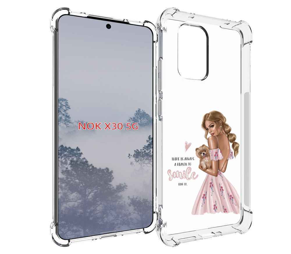 

Чехол MyPads Улыбайся-чаще женский для Nokia X30 5G, Tocco
