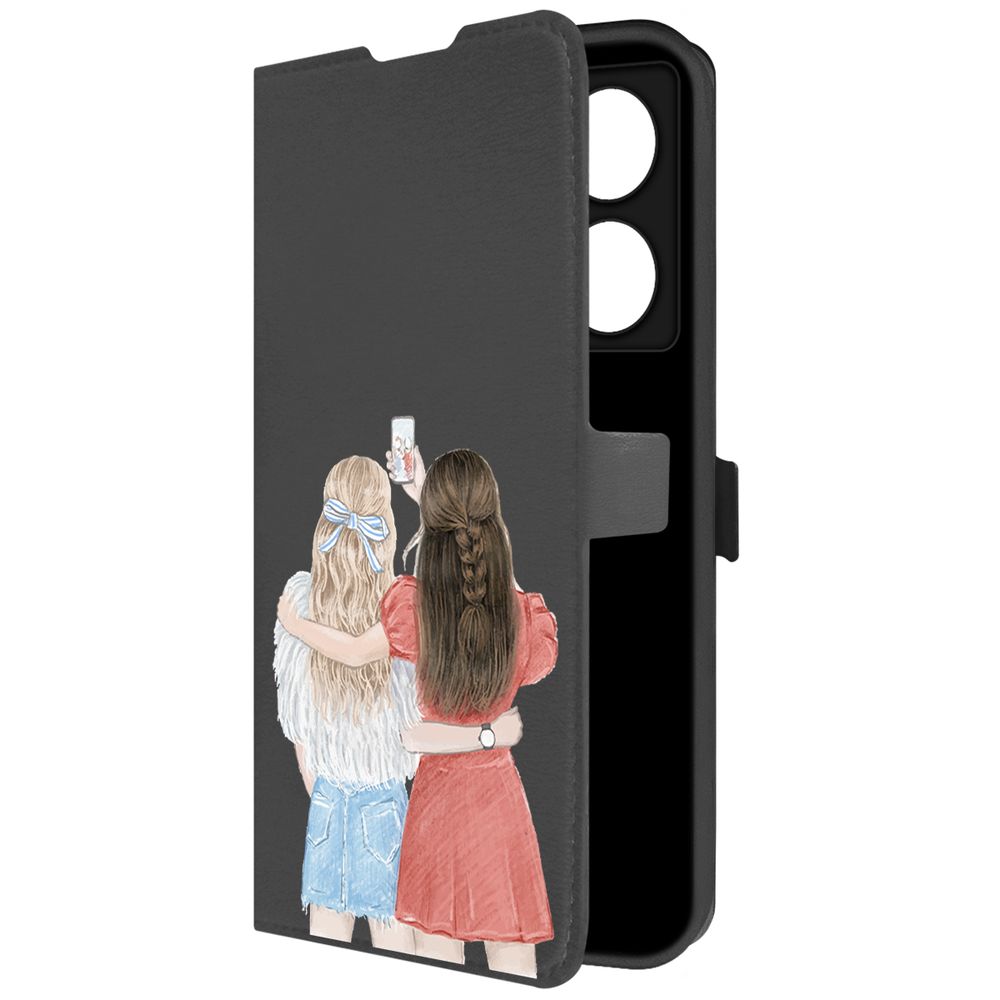 

Чехол-книжка Krutoff Eco Book для INFINIX Note 40 Pro Лучшие подруги (черный)