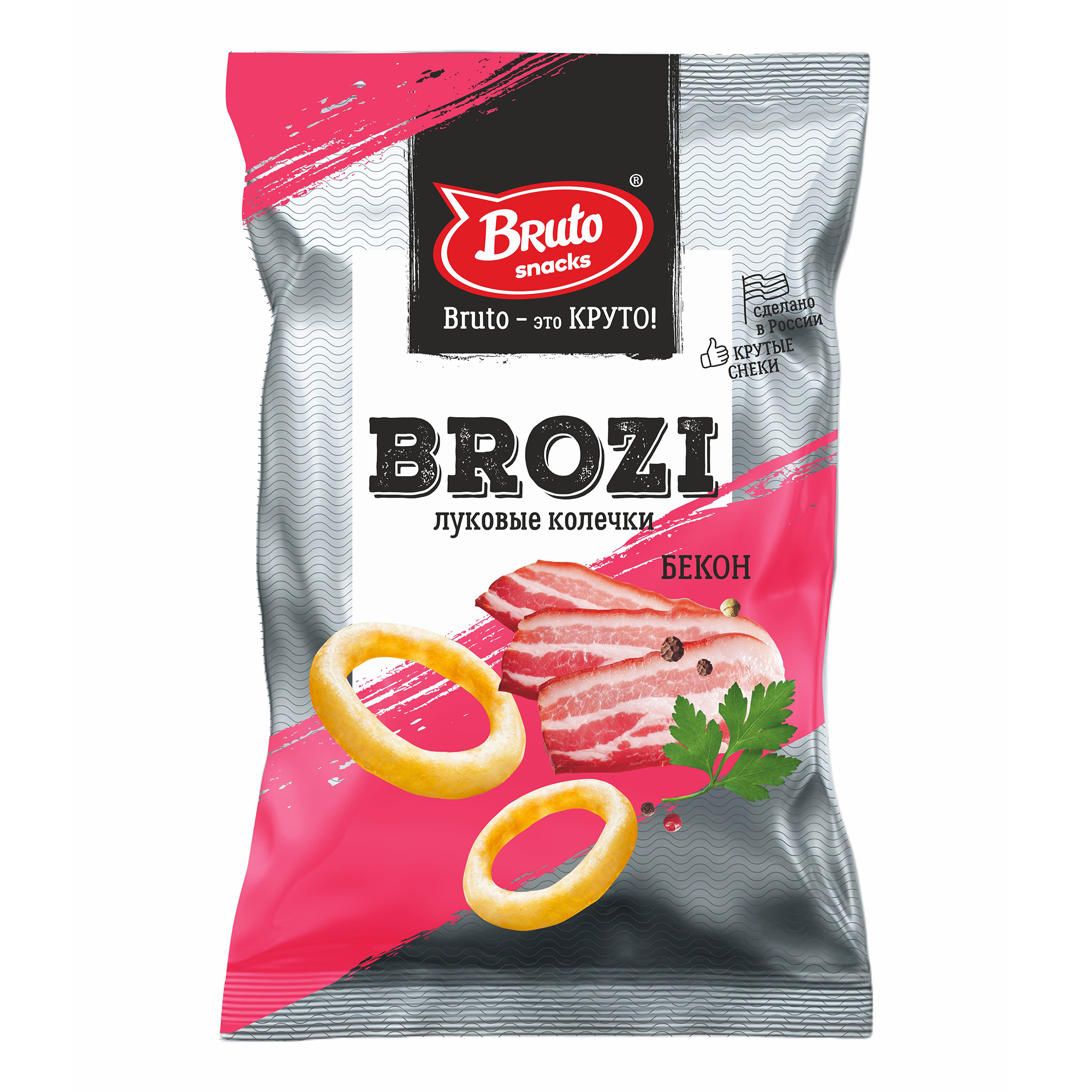 

Луковые колечки Bruto snacks Brozi воздушные с беконом 60 г