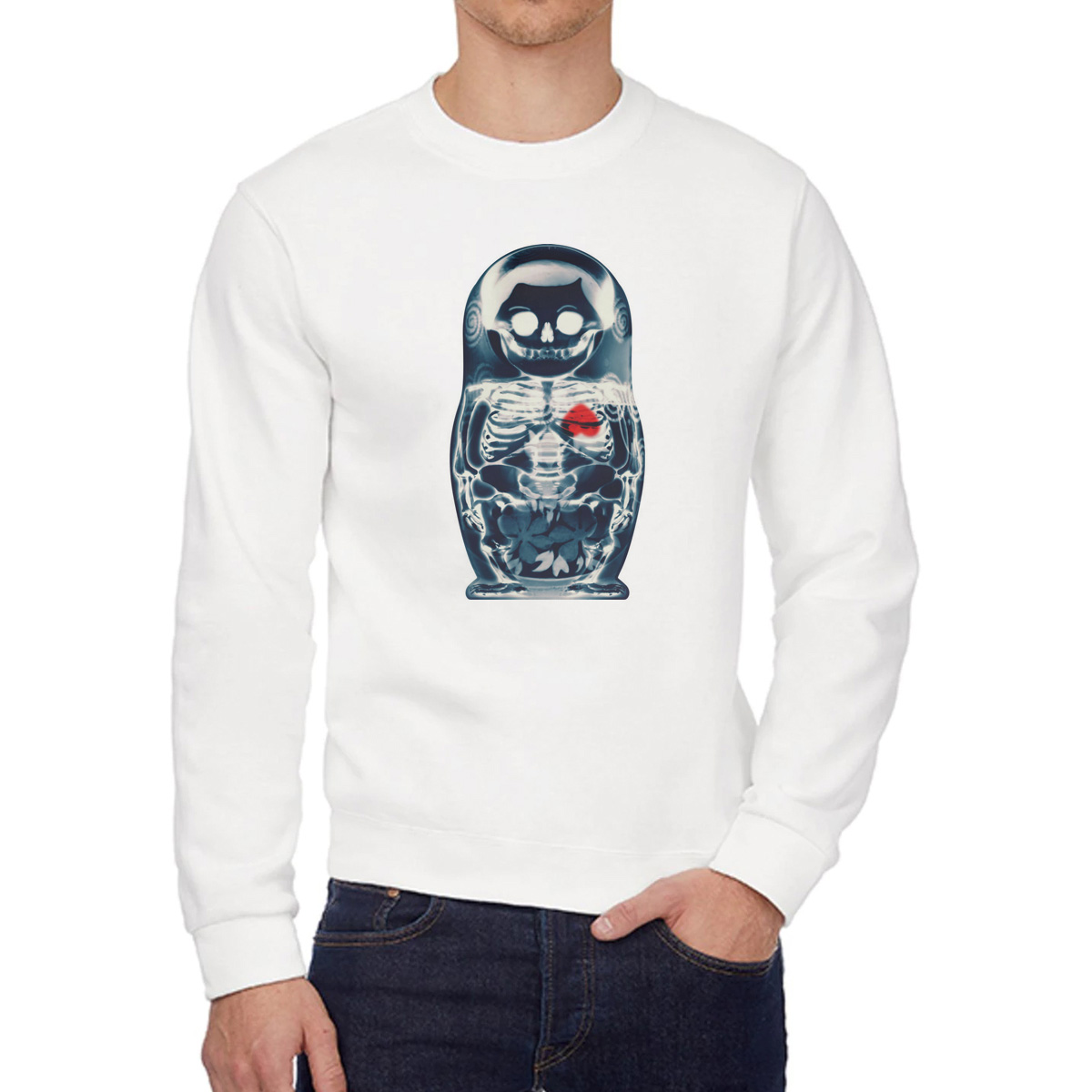 

Свитшот унисекс CoolPodarok W015807 белый 50 RU, 0W015807