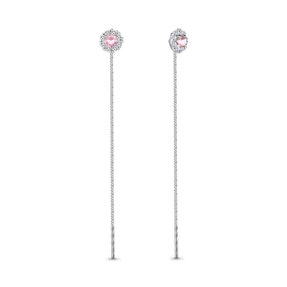 

Серьги из серебра с фианитом Aquamarine 41024В_925_р, 41024В_925_р