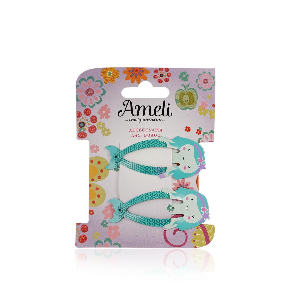 

Заколки для волос Ameli русалка и птица 2 шт, Голубой