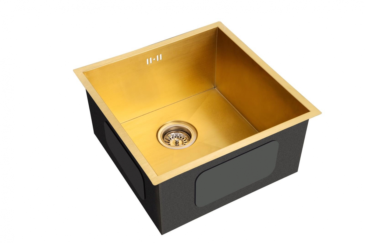 

Кухонная мойка из нержавеющей стали с PVD покрытием EMAR EMB-102 PVD Nano Golden, EMB-102