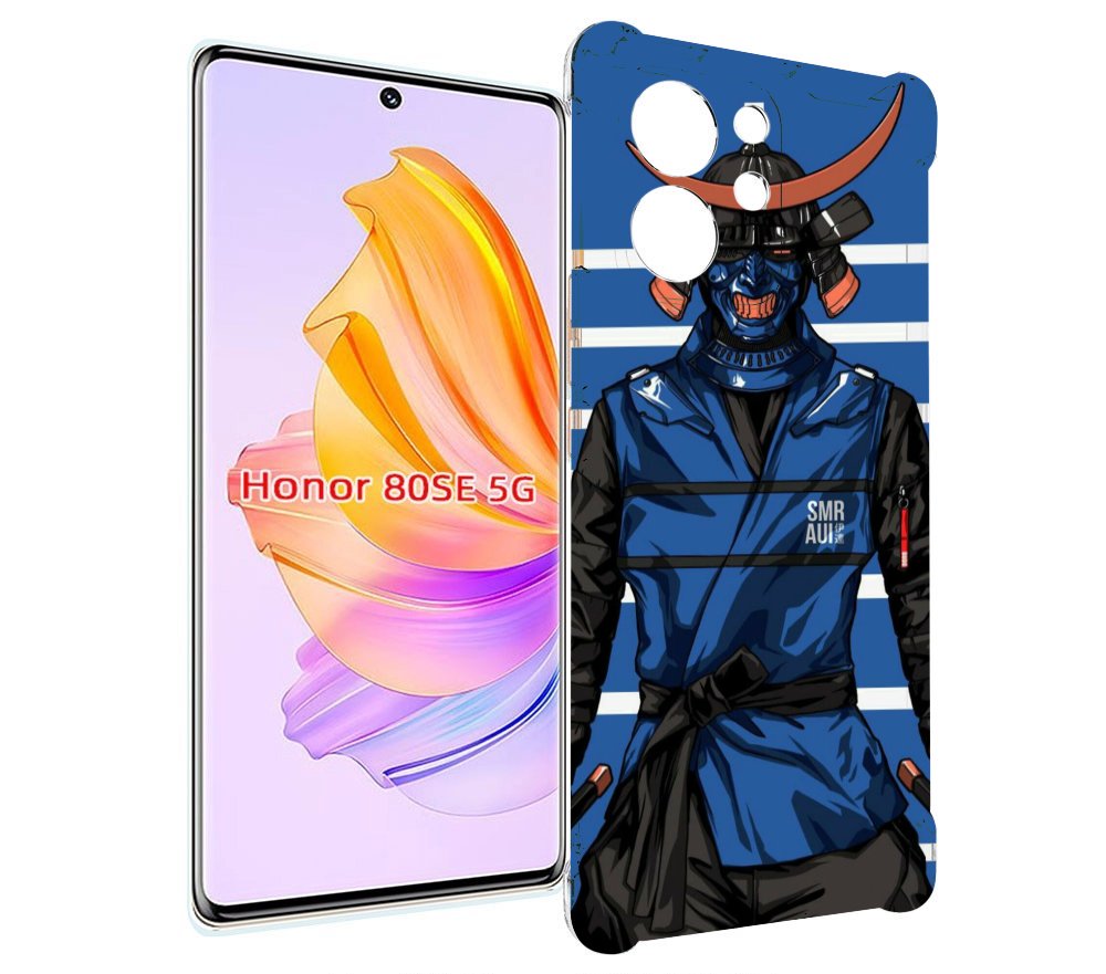 

Чехол MyPads самурай в синей форме для Honor 80 SE, Прозрачный, Tocco