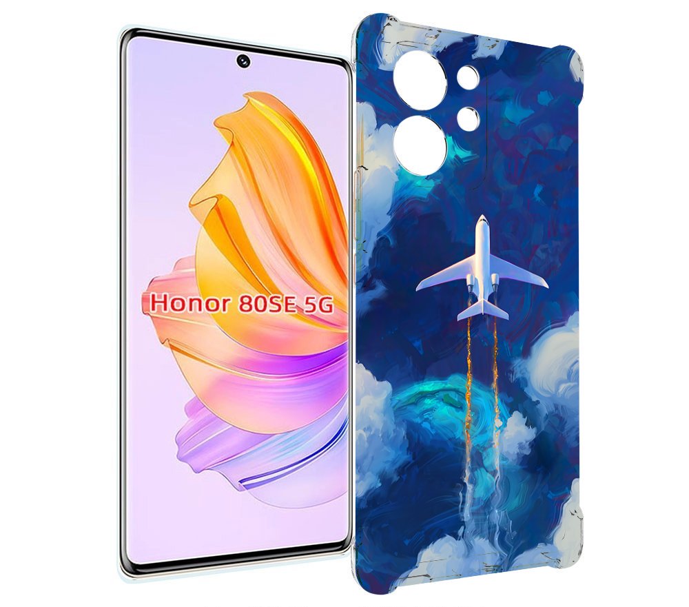 

Чехол MyPads самолет-в-небе-рисунок для Honor 80 SE, Прозрачный, Tocco