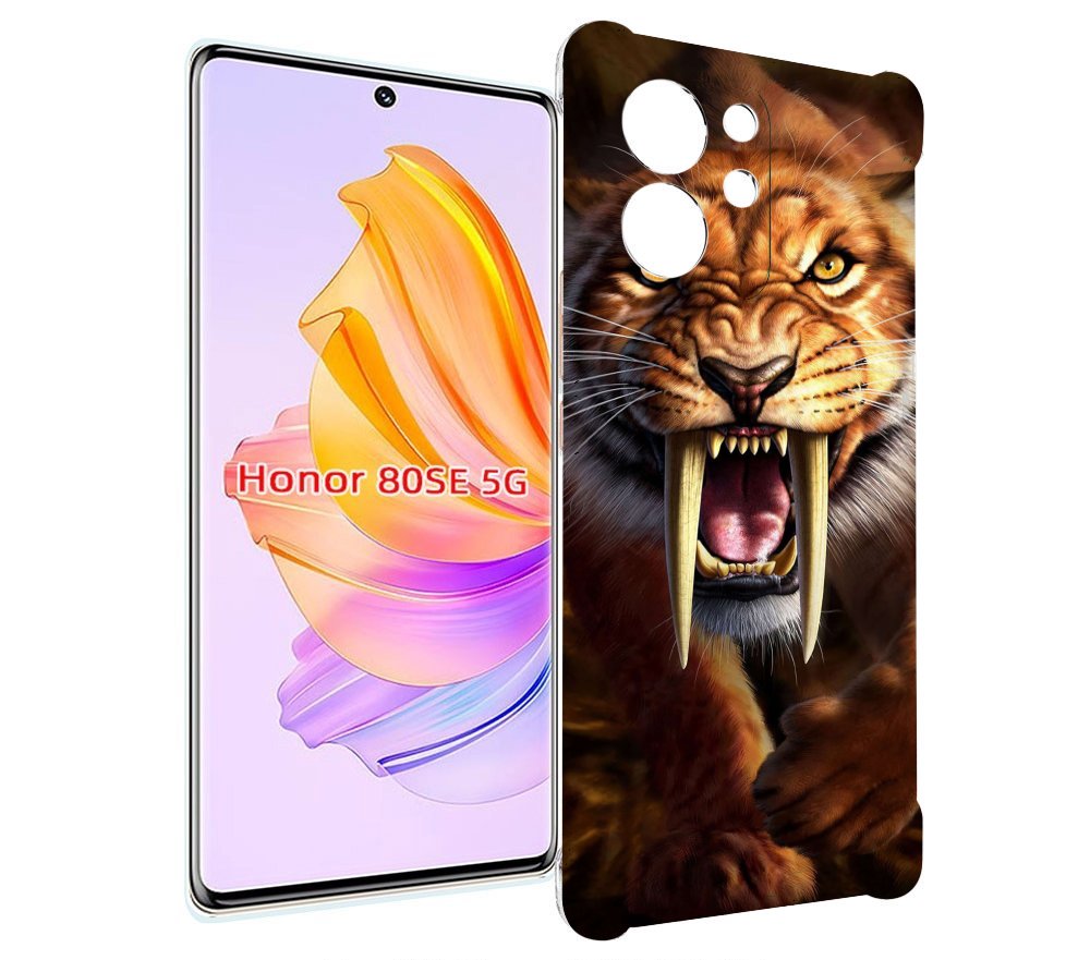 

Чехол MyPads саблезубый злой тигр для Honor 80 SE, Прозрачный, Tocco