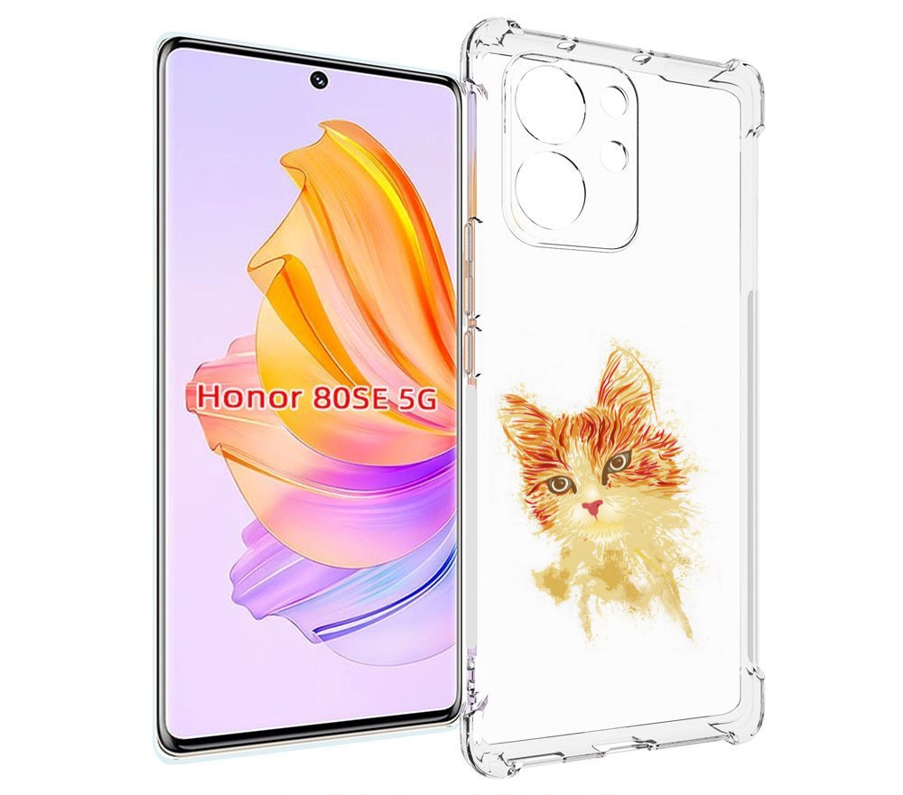 

Чехол MyPads рыжий кот для Honor 80 SE, Прозрачный, Tocco