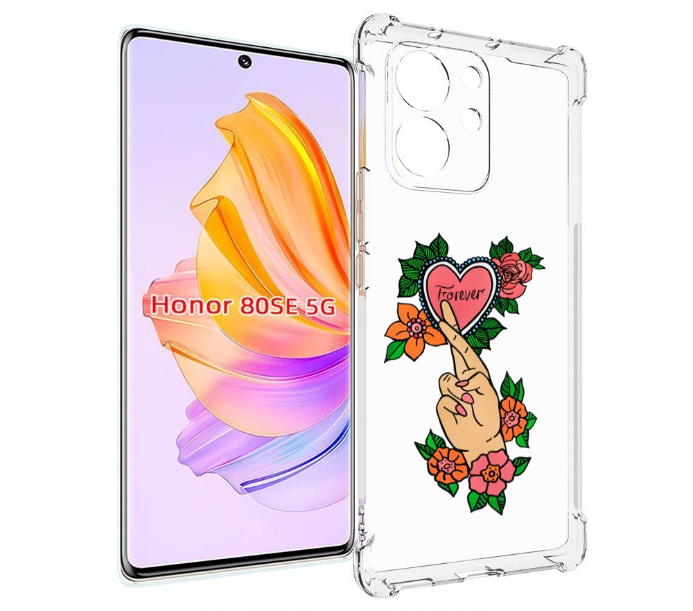 

Чехол MyPads ручки-навсегда женский для Honor 80 SE, Прозрачный, Tocco
