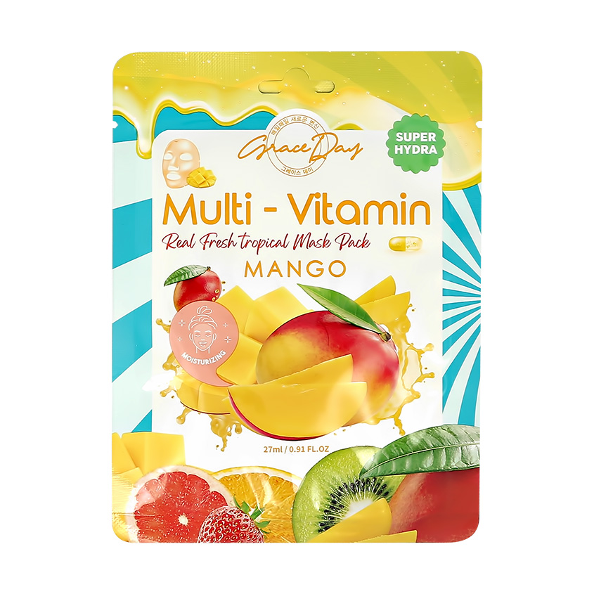 

Маска для лица GRACE DAY MULTI-VITAMIN с экстрактом манго 27 мл