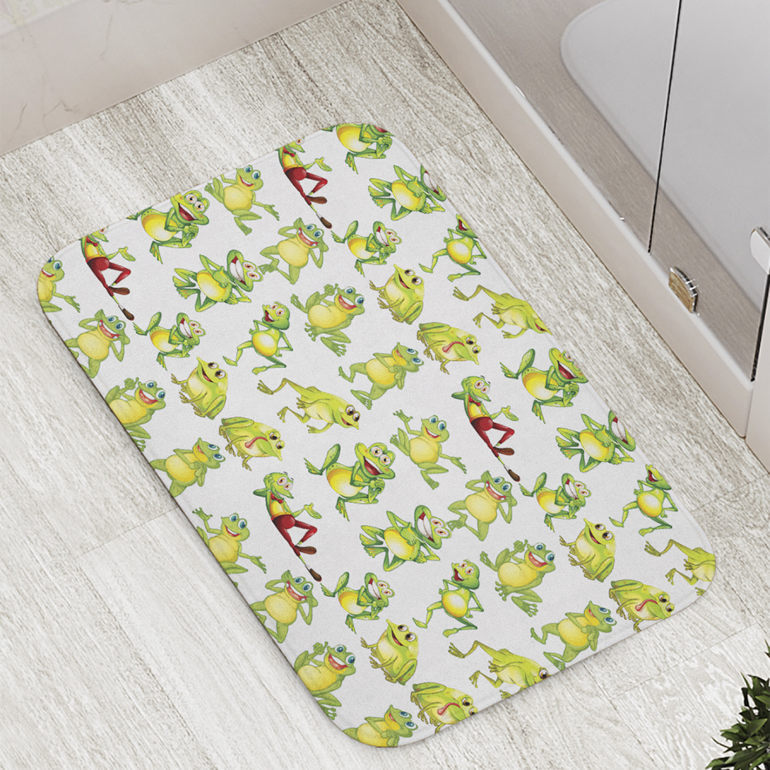

Коврик противоскользящий JoyArty "Забавная лягушка" для ванной, сауны, бассейна, 77х52 см, Забавная лягушка