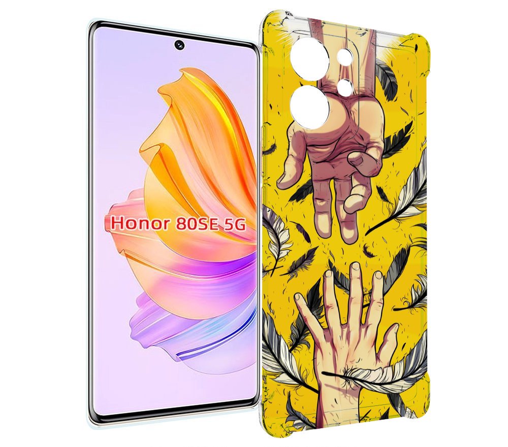 

Чехол MyPads рука-в-руку для Honor 80 SE, Прозрачный, Tocco