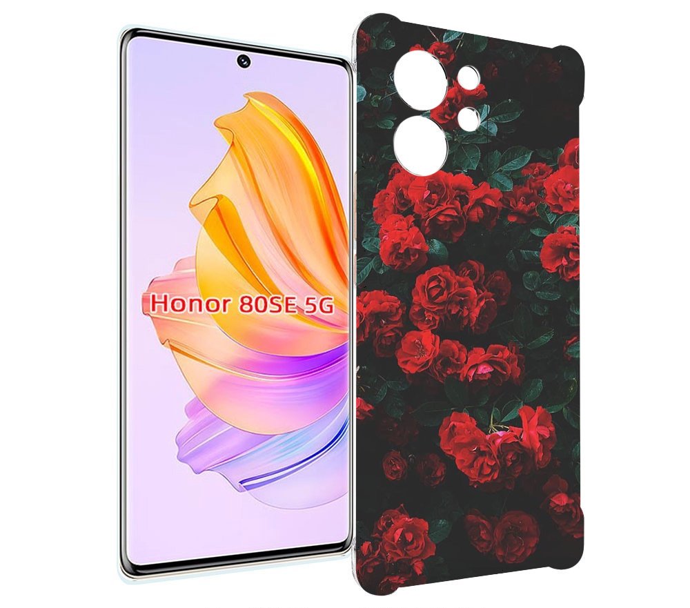 

Чехол MyPads розы-в-листьях для Honor 80 SE, Прозрачный, Tocco