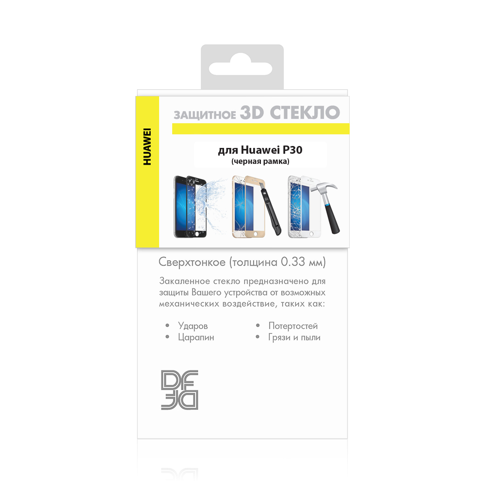 

Защитное стекло DF hwColor-99 для Huawei P30 3D