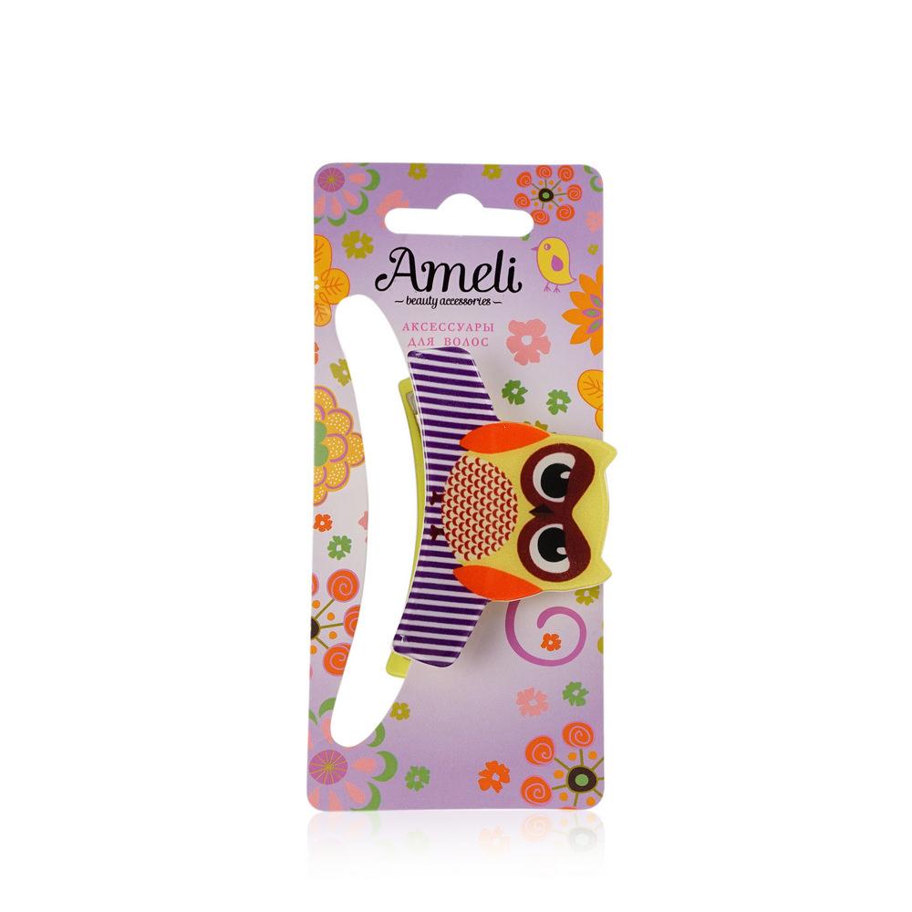 

Заколка-краб для волос Ameli Сова 6 см 1 шт, Разноцветный