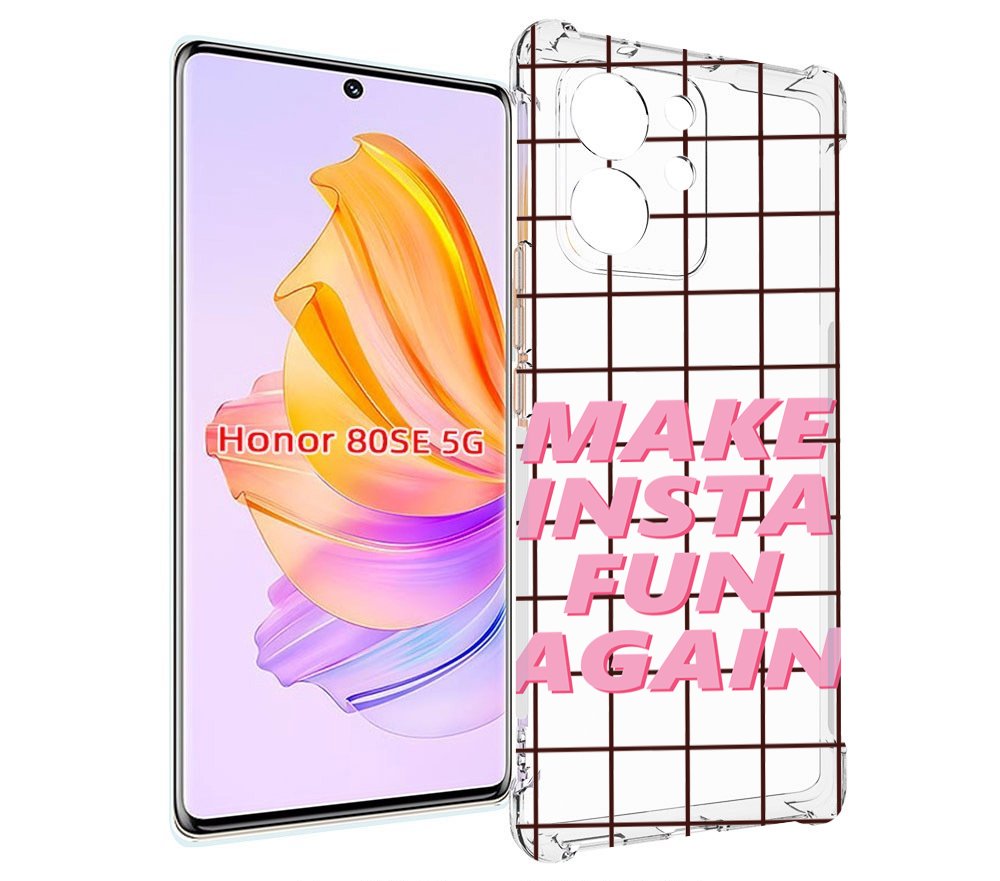 

Чехол MyPads розовая-надпись для Honor 80 SE, Прозрачный, Tocco