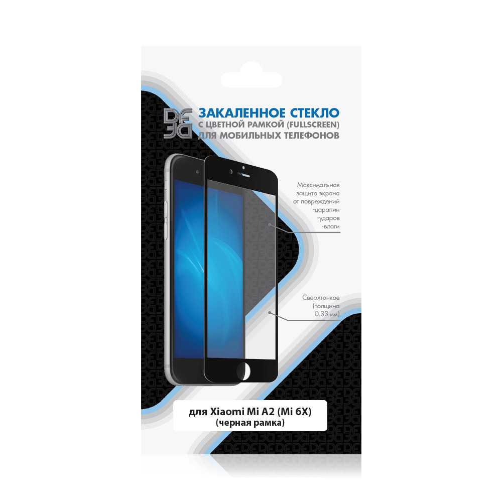 

Защитное стекло DF xiColor-28 для Xiaomi Mi A2/6X Black