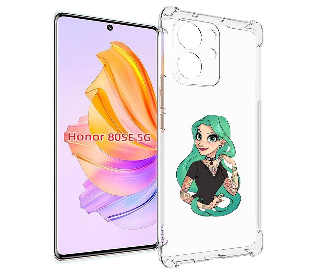 

Чехол MyPads рапунцель-в-тату женский для Honor 80 SE, Прозрачный, Tocco