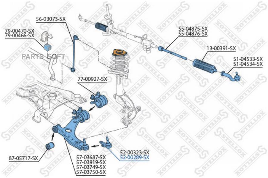 

Шаровая опора Stellox 5200289SX