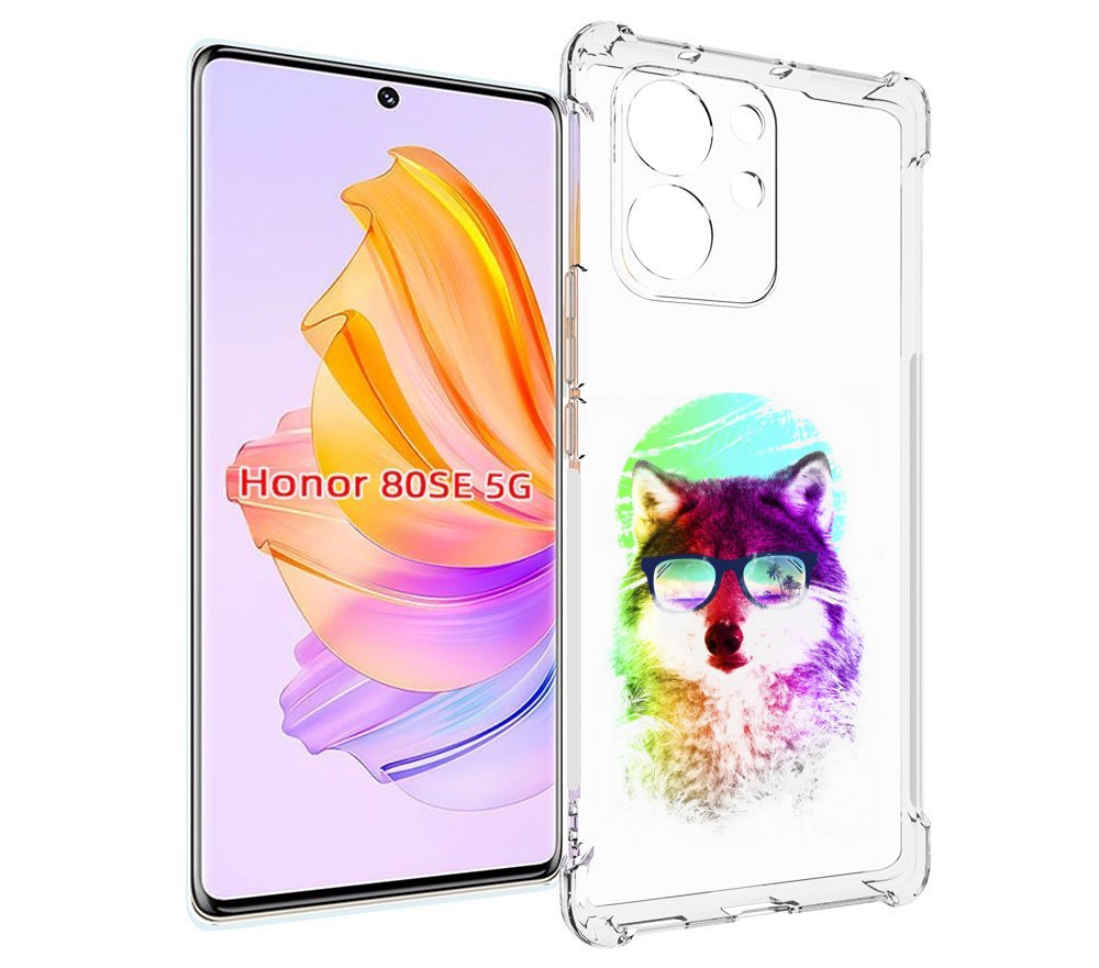 

Чехол MyPads радужный волк детский для Honor 80 SE, Прозрачный, Tocco