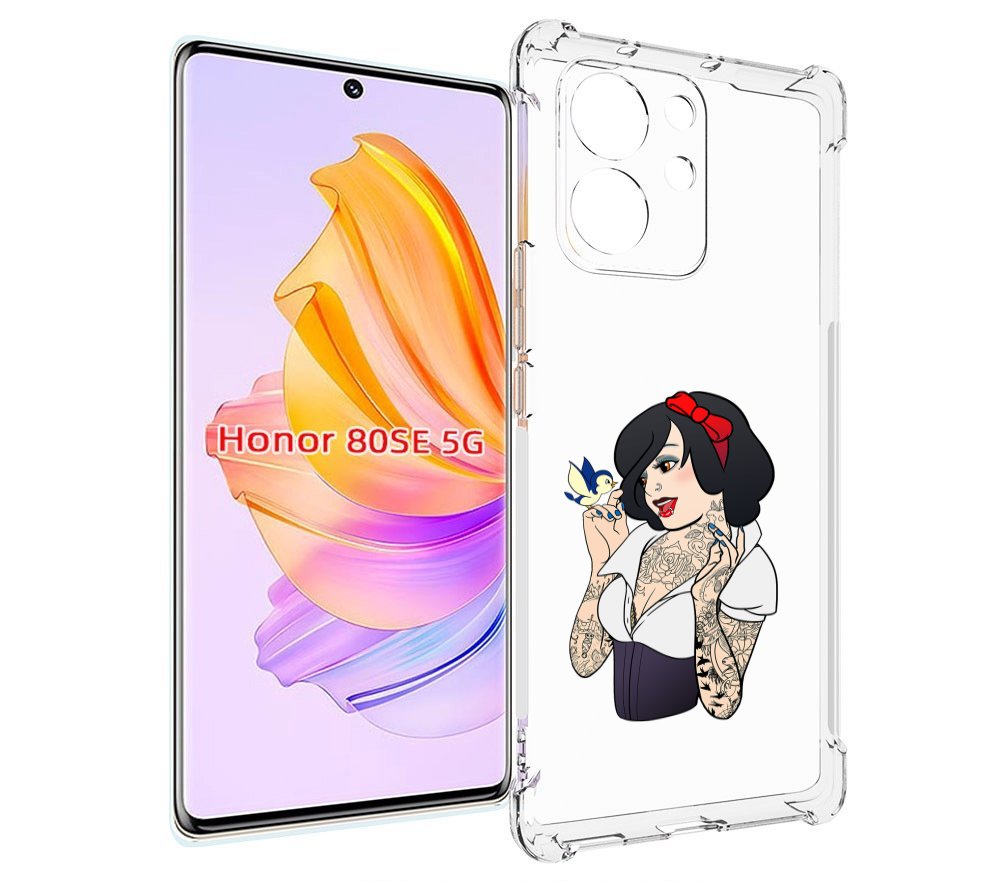 

Чехол MyPads принцесса-тату женский для Honor 80 SE, Прозрачный, Tocco