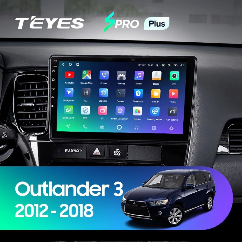 Штатная магнитола Teyes SPRO Plus 6128 Mitsubishi Outlander 3 2012-2018 Тип-B 3830000₽