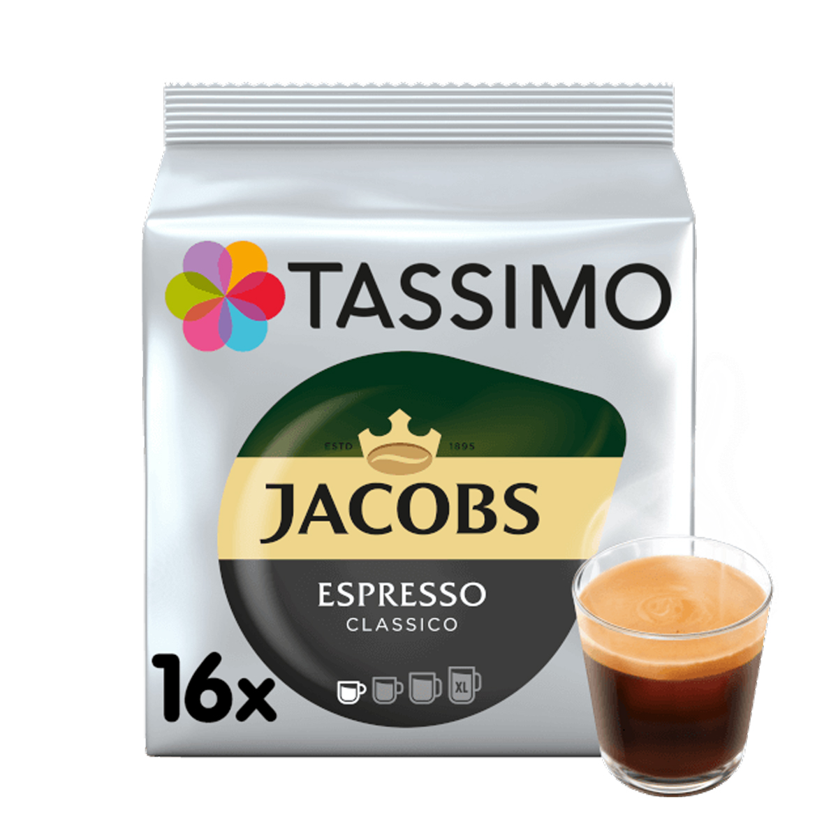 

Кофе Tassimo Jacobs Espresso Classico в капсулах 118,4 г