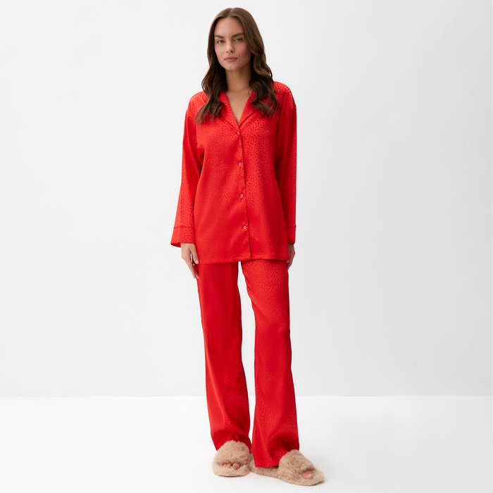 

Пижама женская KAFTAN 7437550 красная 52-54 RU, Красный, 7437550